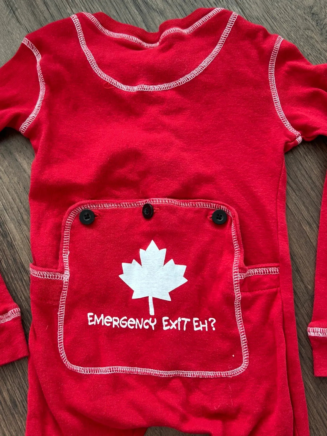 $5 for both! Like New Matching Canada Onsie (size adult S & 4T) image indicator(6)