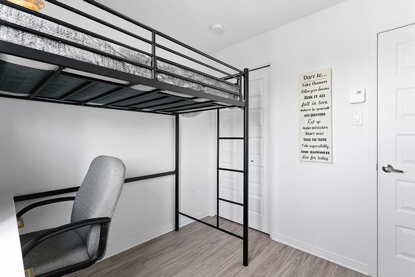 Black Metal Loft Bed Frame