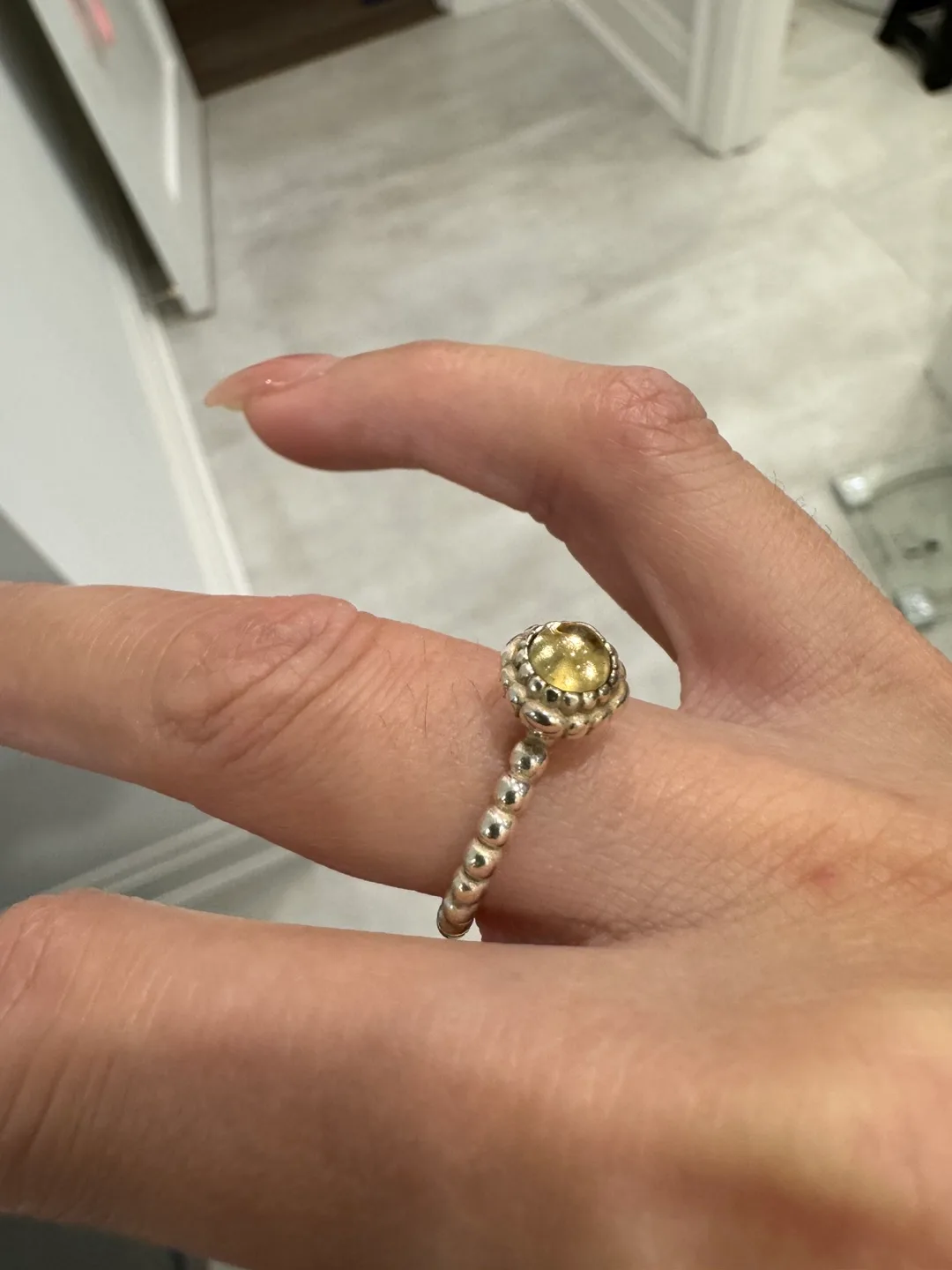 Pandora Yellow Stone Ring image indicator(4)