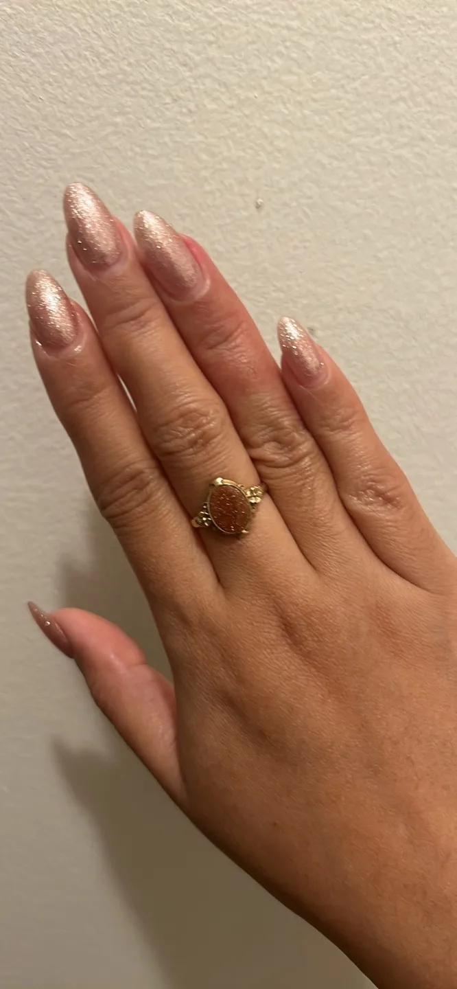 Gold Sunstone Ring image indicator(3)