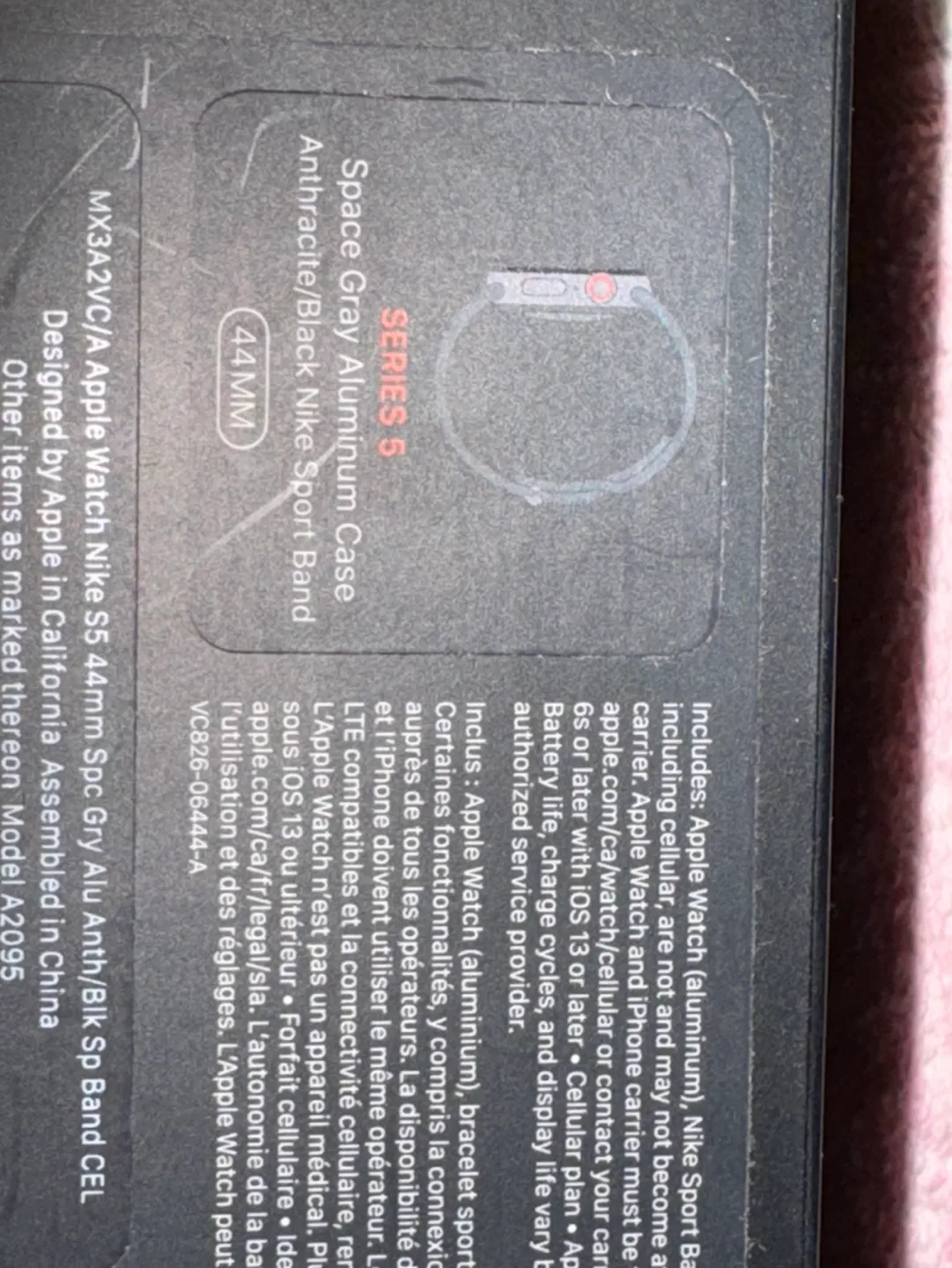 Nike Apple Watch Series 5 GPS + Cellular (44mm) Black image indicator(6)