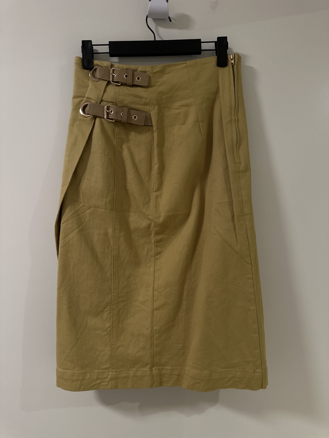 Khaki Buckle Skirt