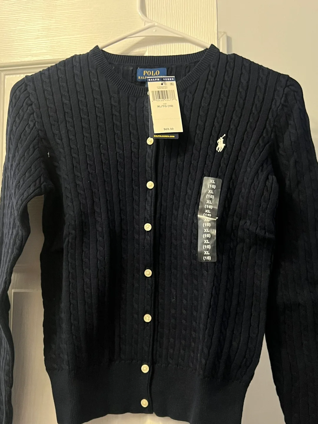 Polo Ralph Lauren Cable Knit Cardigan - XL thumbnail