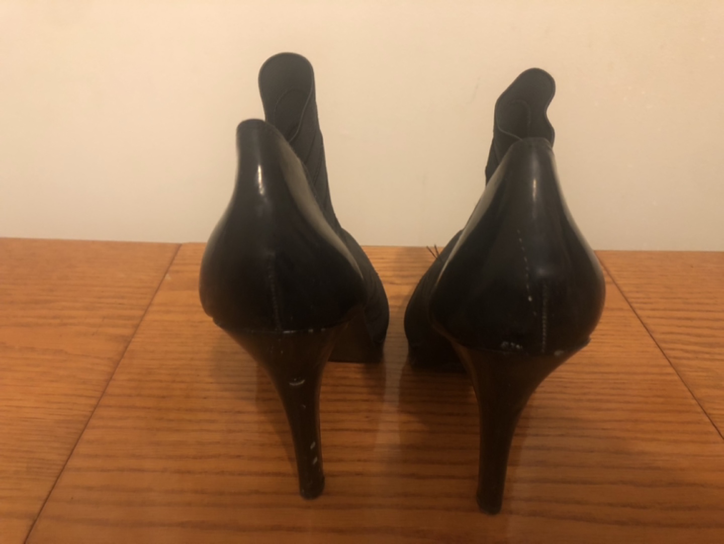 Black Peep Toe Booties - photo 3