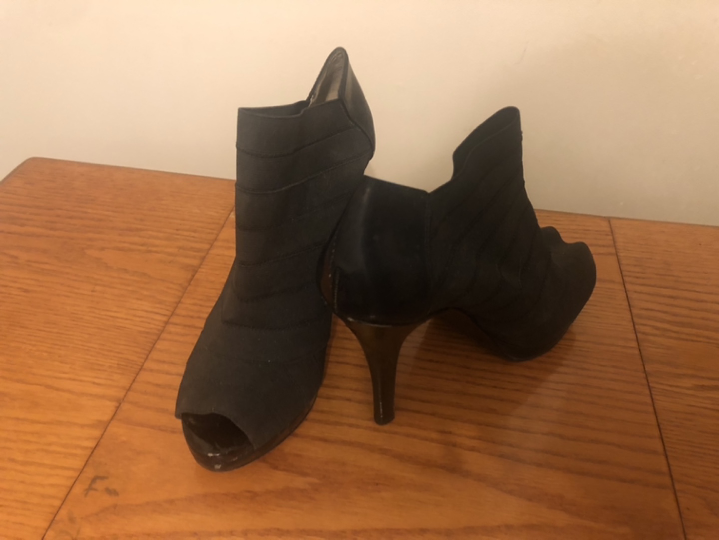 Black Peep Toe Booties - photo 2
