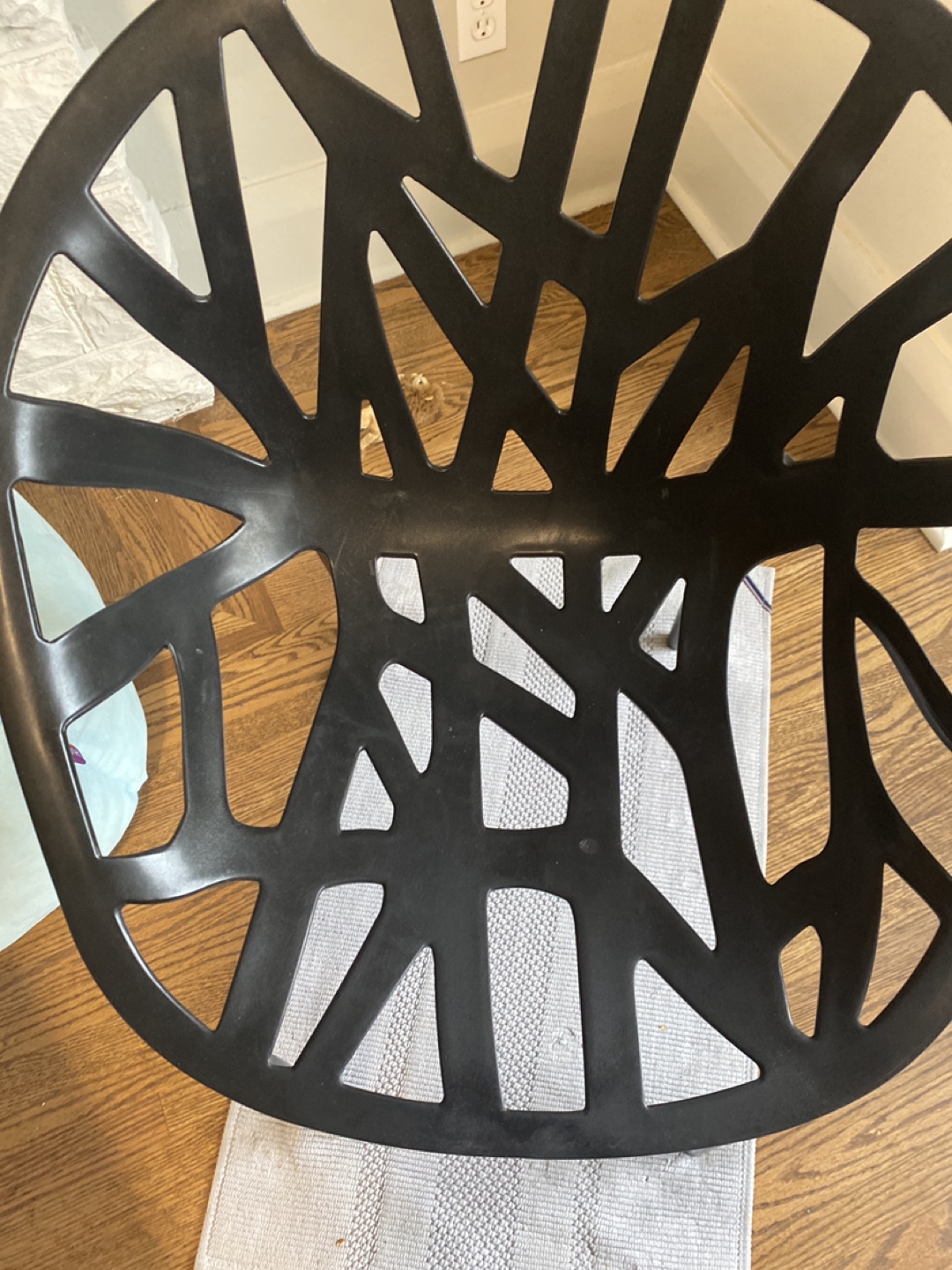 Black Plastic patio Chair - photo 2