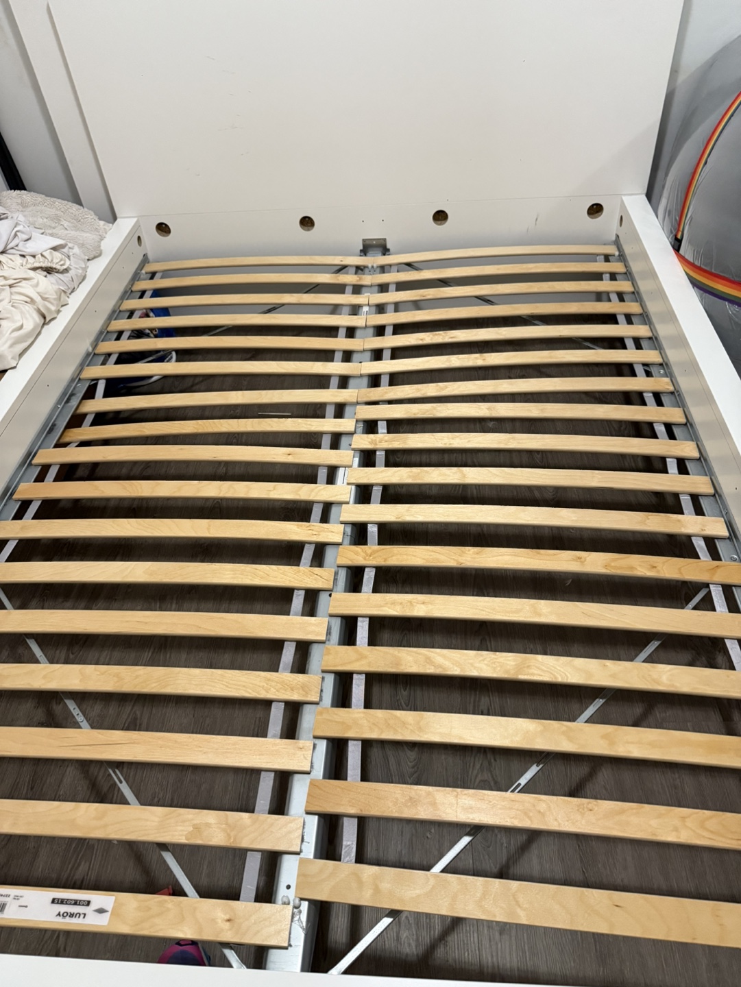IKEA Malm Queen Bed + Luroy Slatted Bed Base