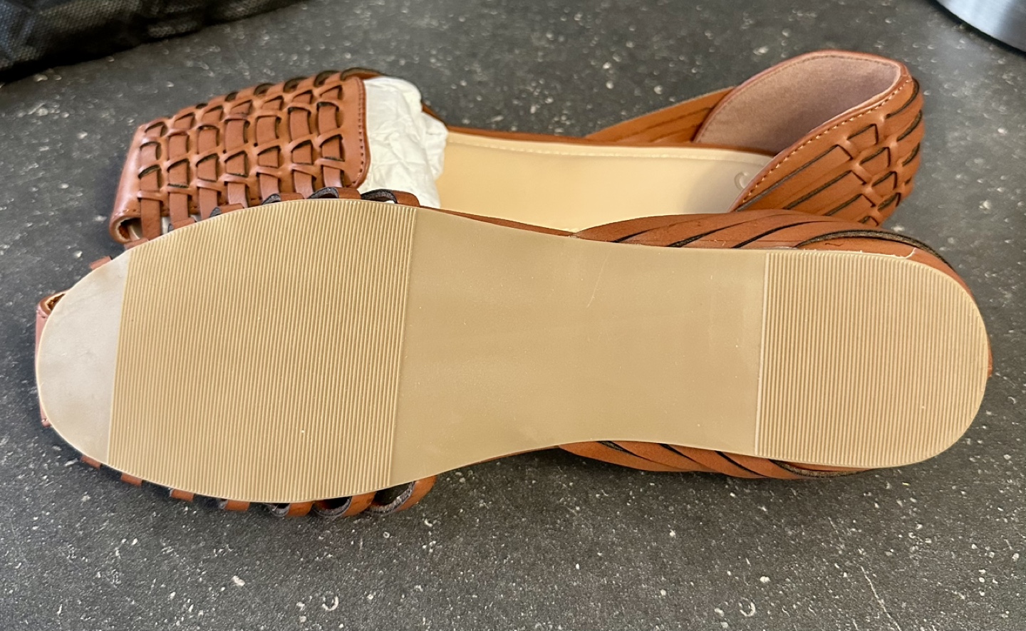 Women's Brown Woven Flat Sandals - photo 3