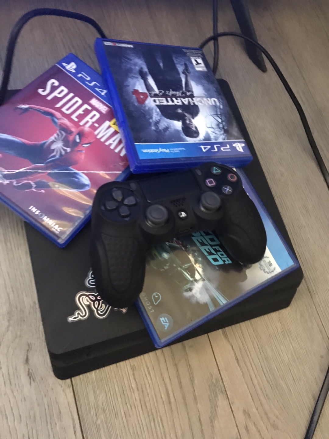 PS4 Slim with 3 Games and 1 Controller
