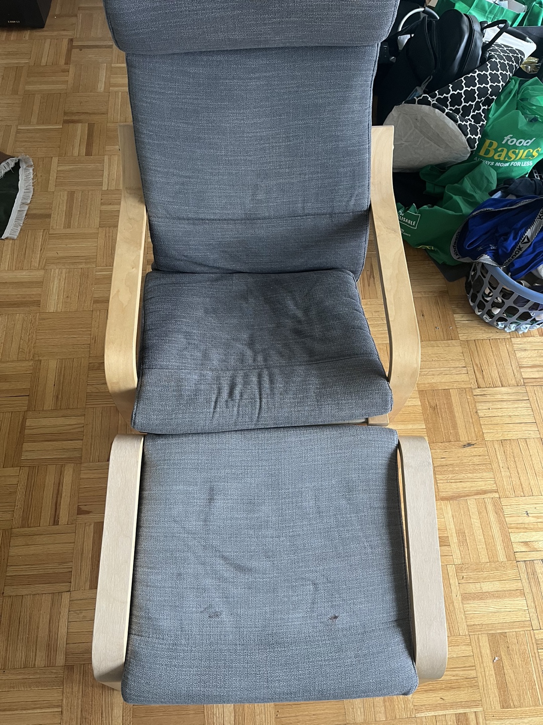 IKEA Poang armchair with footstool - photo 2