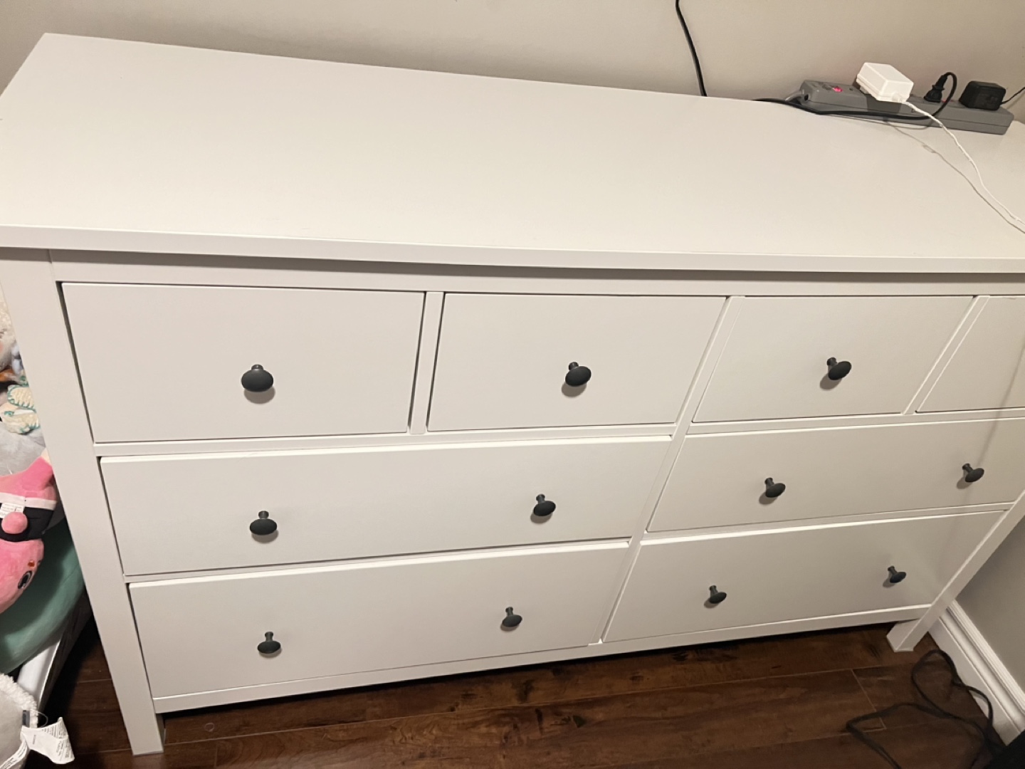 White Dresser with 6 Drawers