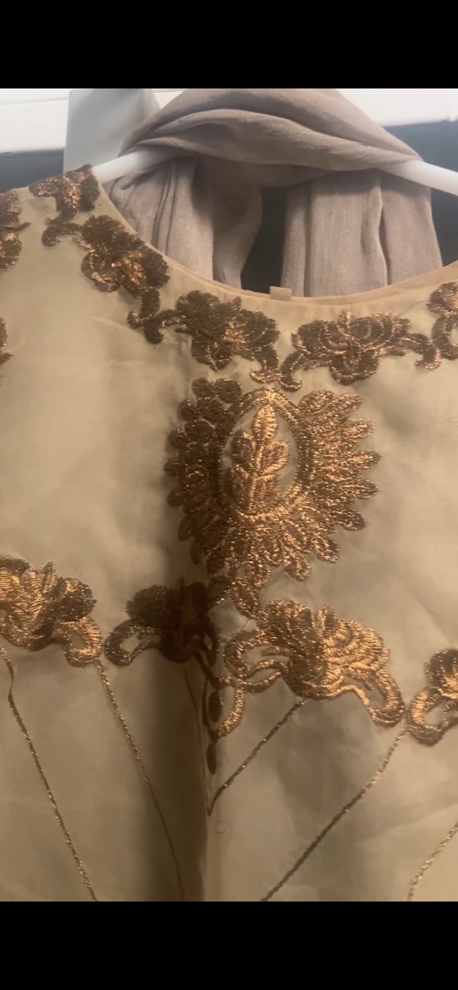 Beige Embroidered Dress 2 pieces - photo 5