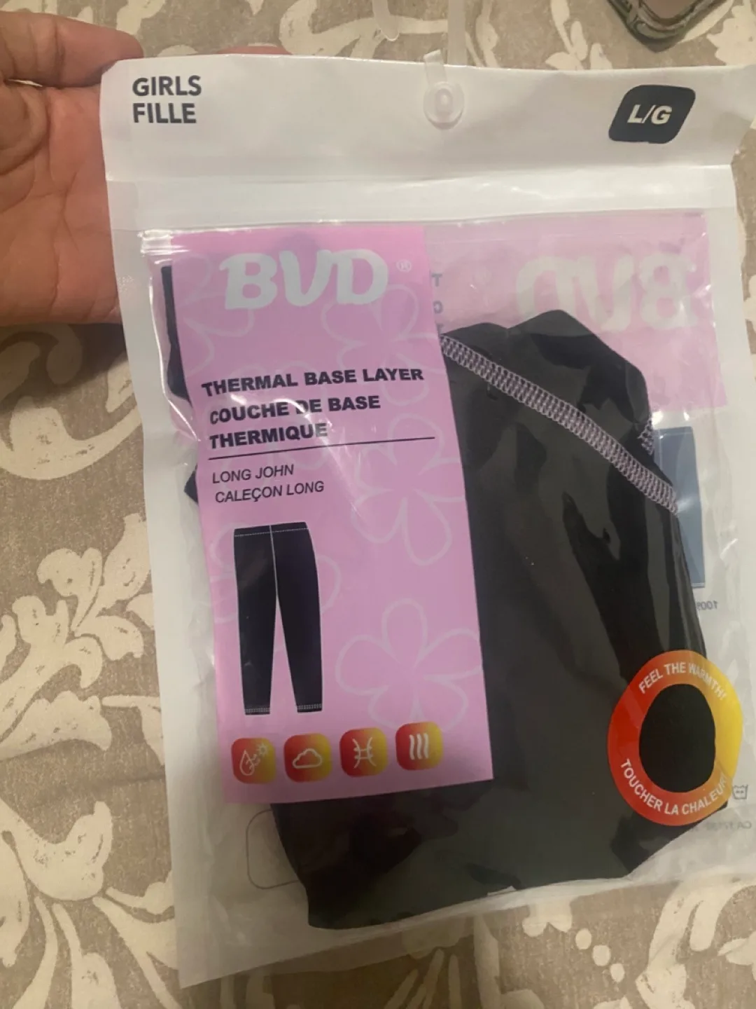 BVD Girls Thermal Base Layer Long Johns - Size LG thumbnail