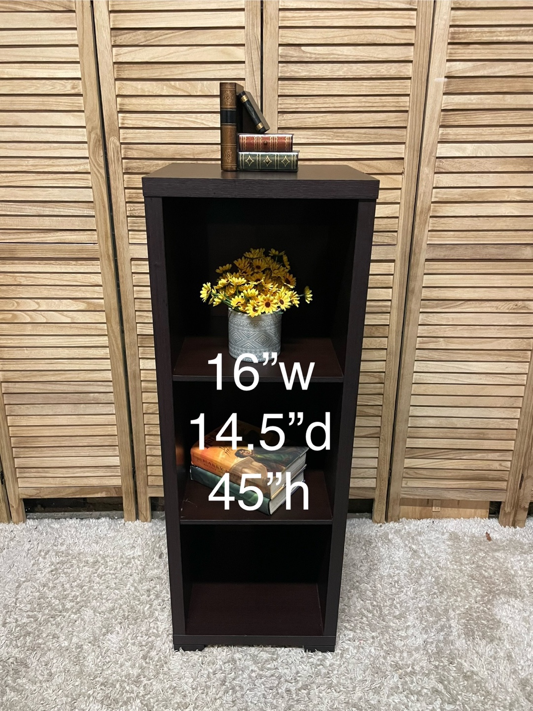 3-Shelf Bookcase Espresso - photo 3