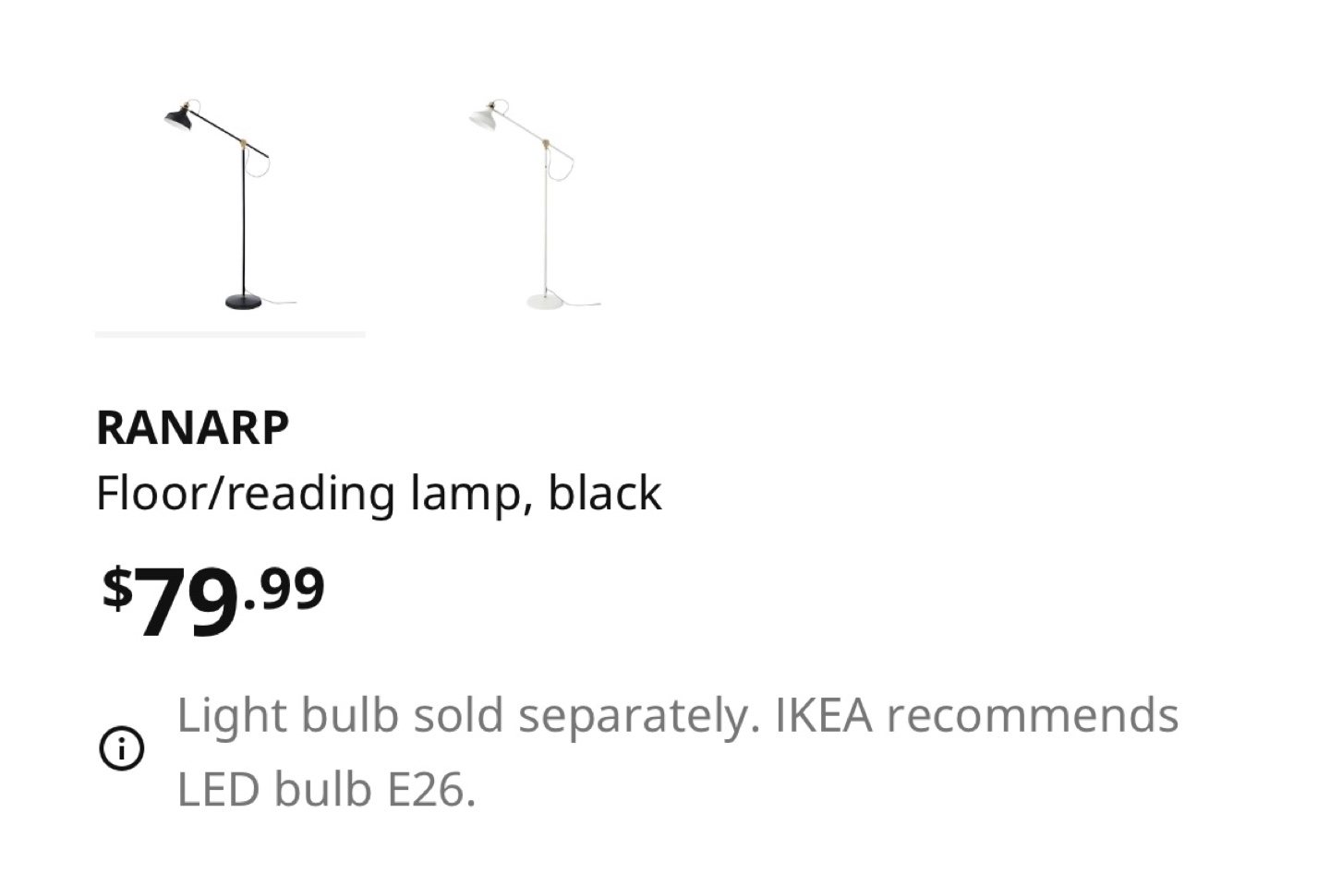 IKEA RANARP Floor/Reading Lamp - photo 3