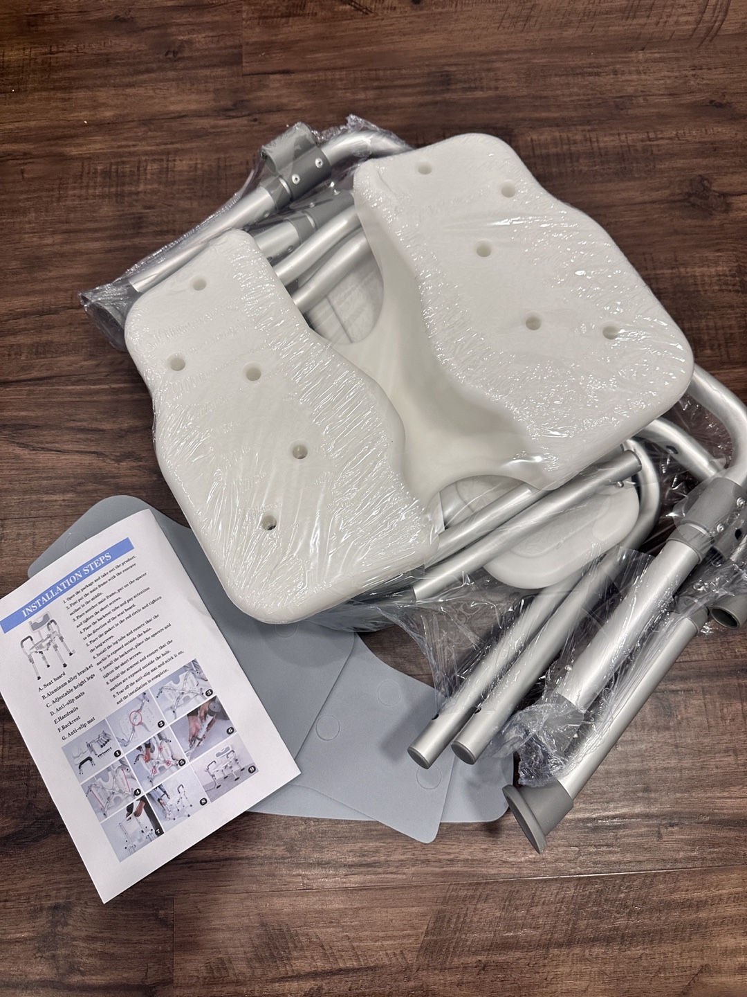 U-Haped Shower Chair with Arms - photo 2