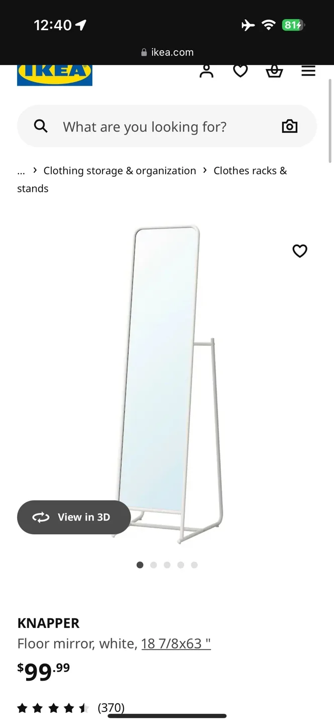 IKEA KNAPPER Floor Mirror image indicator(3)