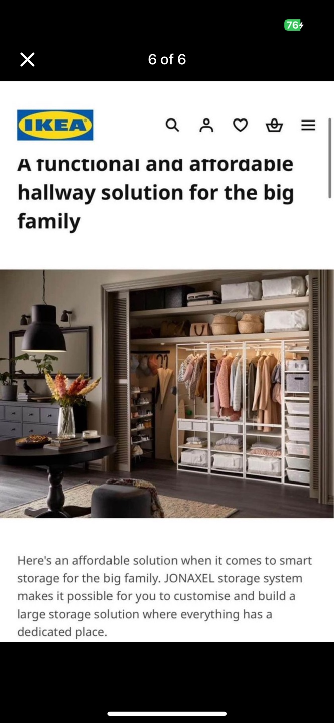 IKEA JONAXEL White Shelving Unit with Clothes Rail - photo 2