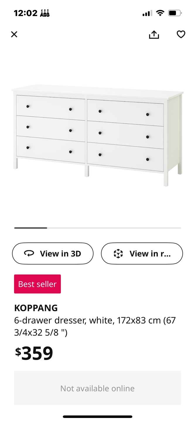 White 6 Drawer Dresser - photo 2
