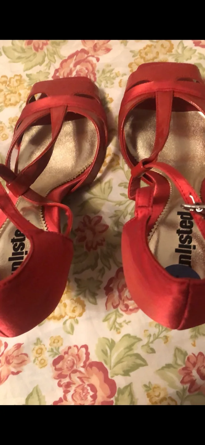 Red Satin Heels brand new each for $20 image indicator(3)