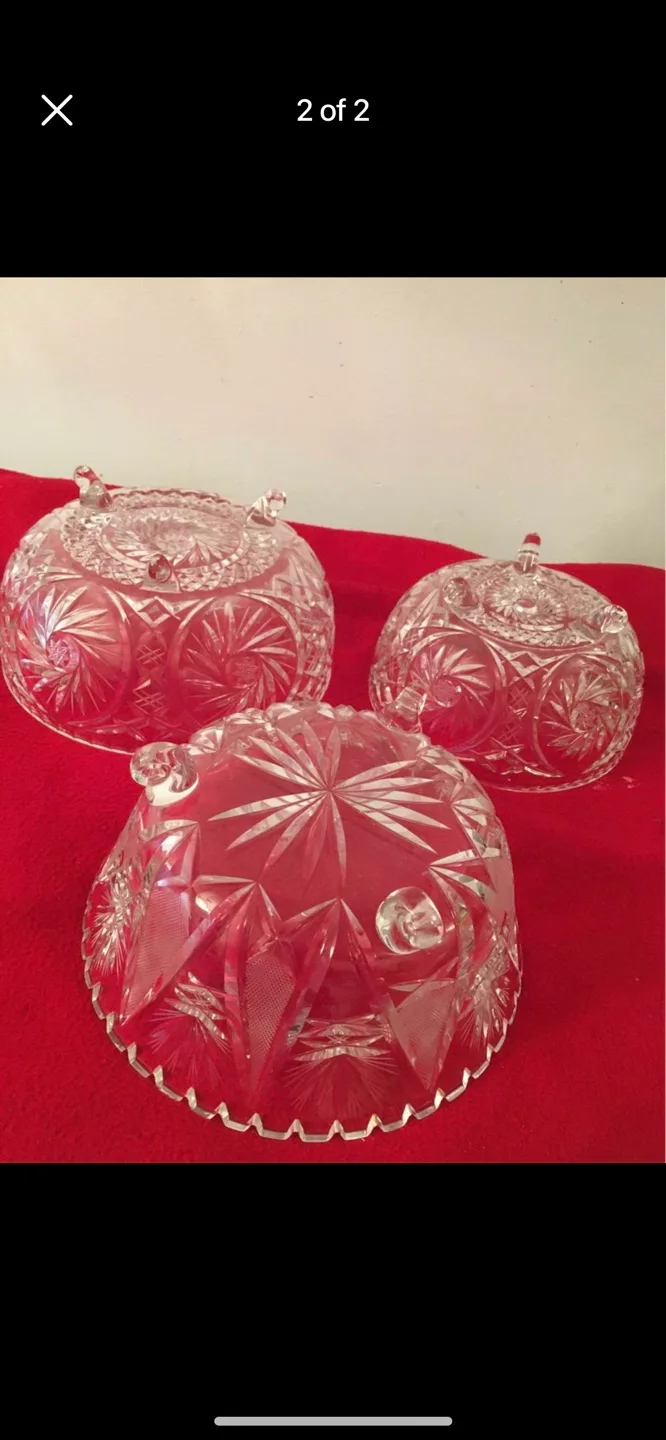 3 Crystal Bowls $29 each image indicator(3)