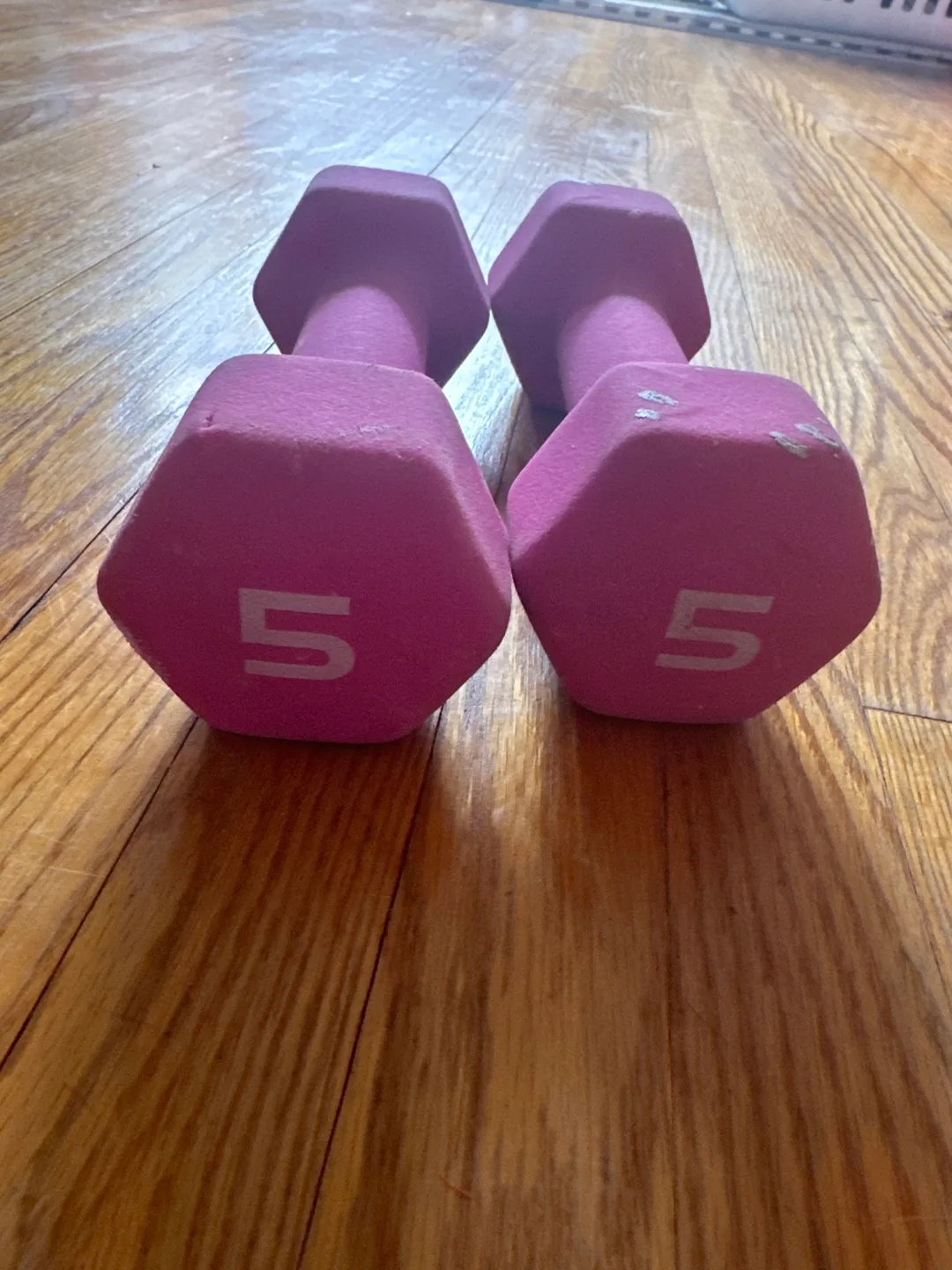 5lb Pink Dumbbells thumbnail