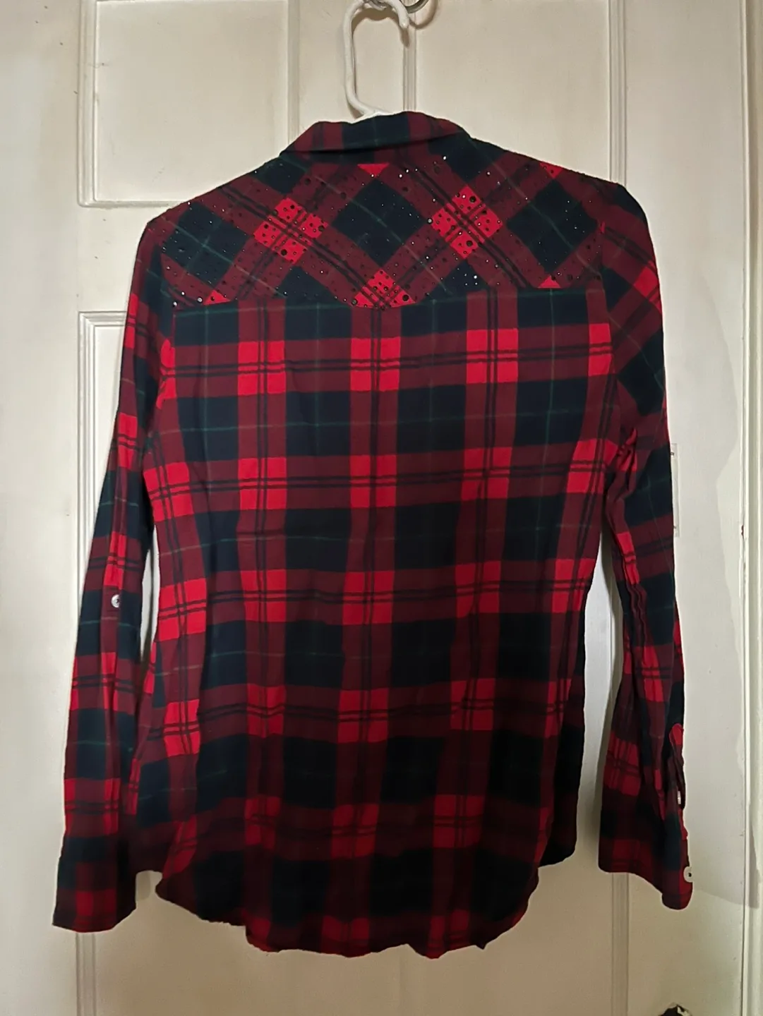 Red and Black Plaid Button Up Shirt image indicator(2)