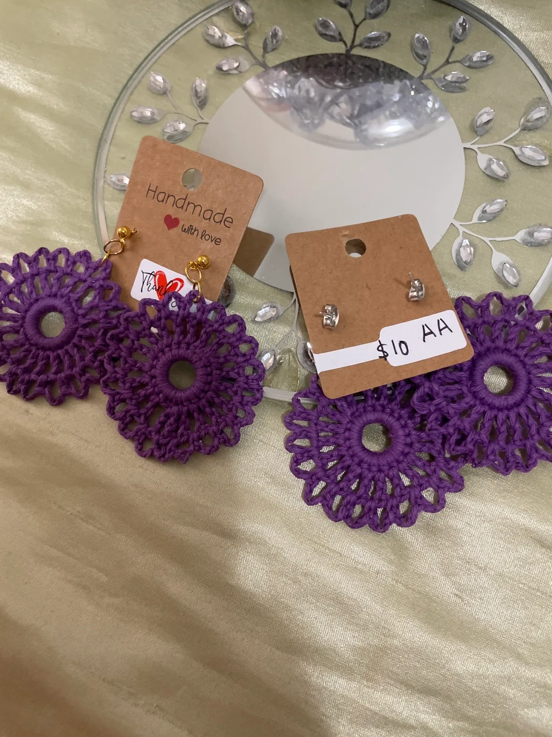 Handmade Crochet Earrings #ThriftyPicks image indicator(2)