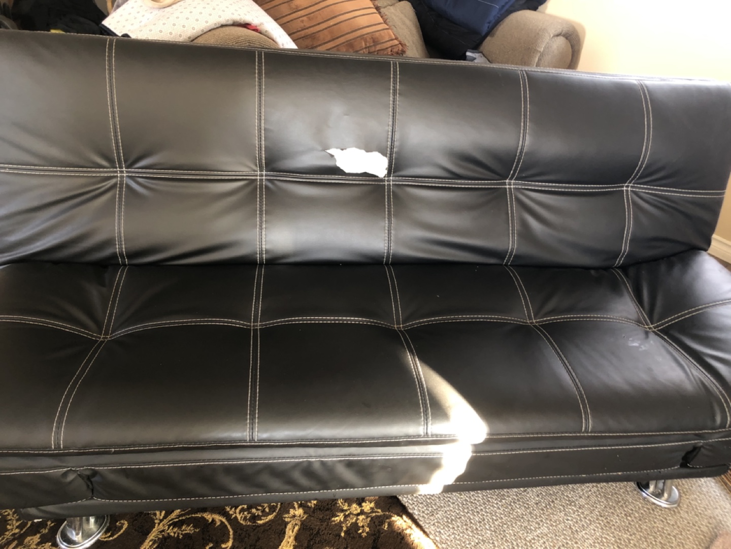 Black Futon Couch - photo 2