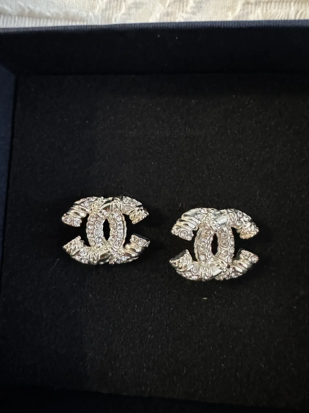 Chanel CC Crystal Earrings
