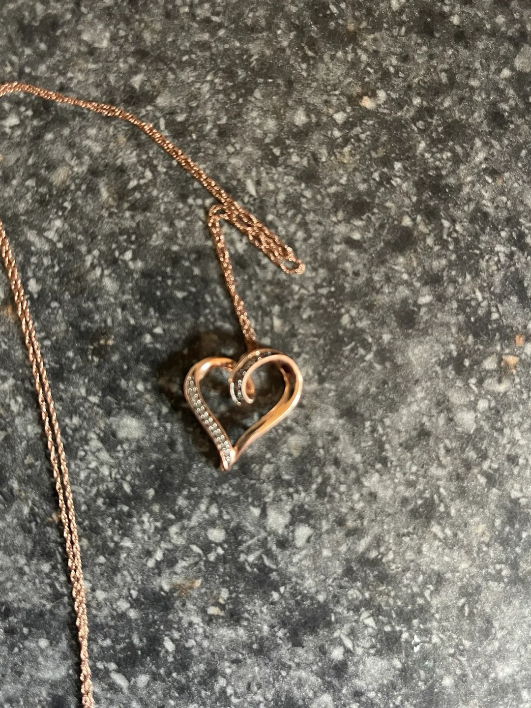 Rose Gold Heart Necklace #ThriftyPicks image indicator(2)