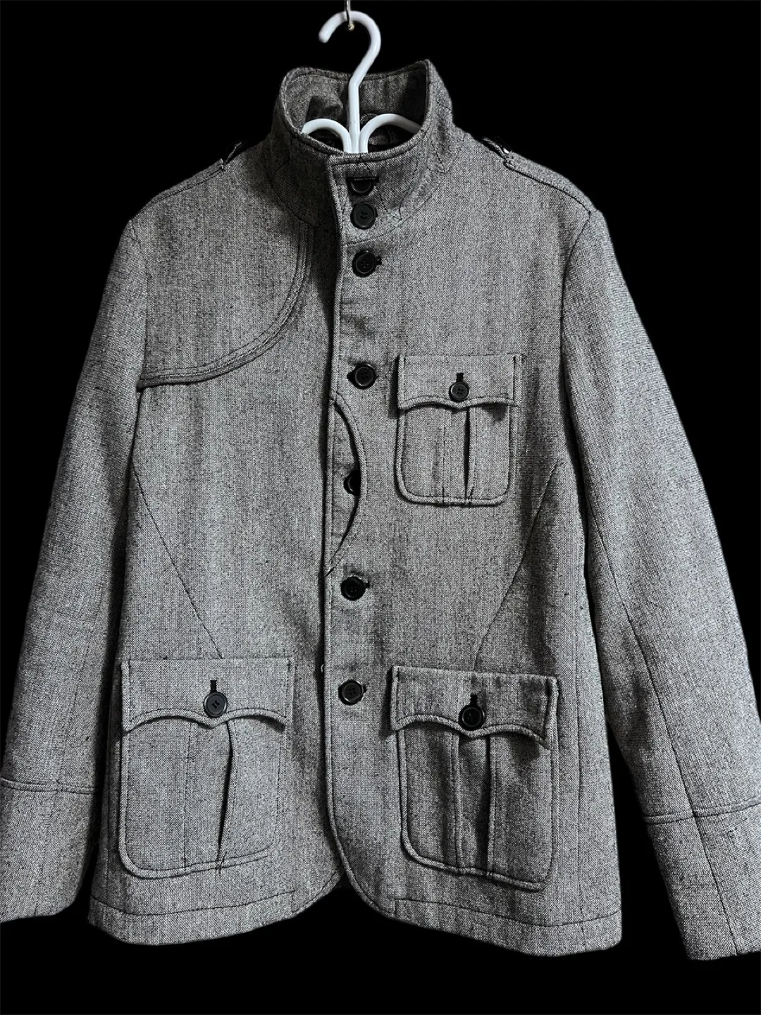 Men's Grey Jacket/Coat -Zara image indicator(3)