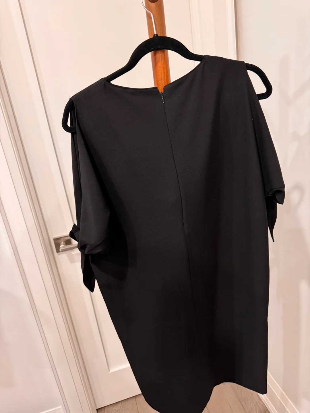 RW&CO. Black Dress with Tie Sleeves image indicator(4)