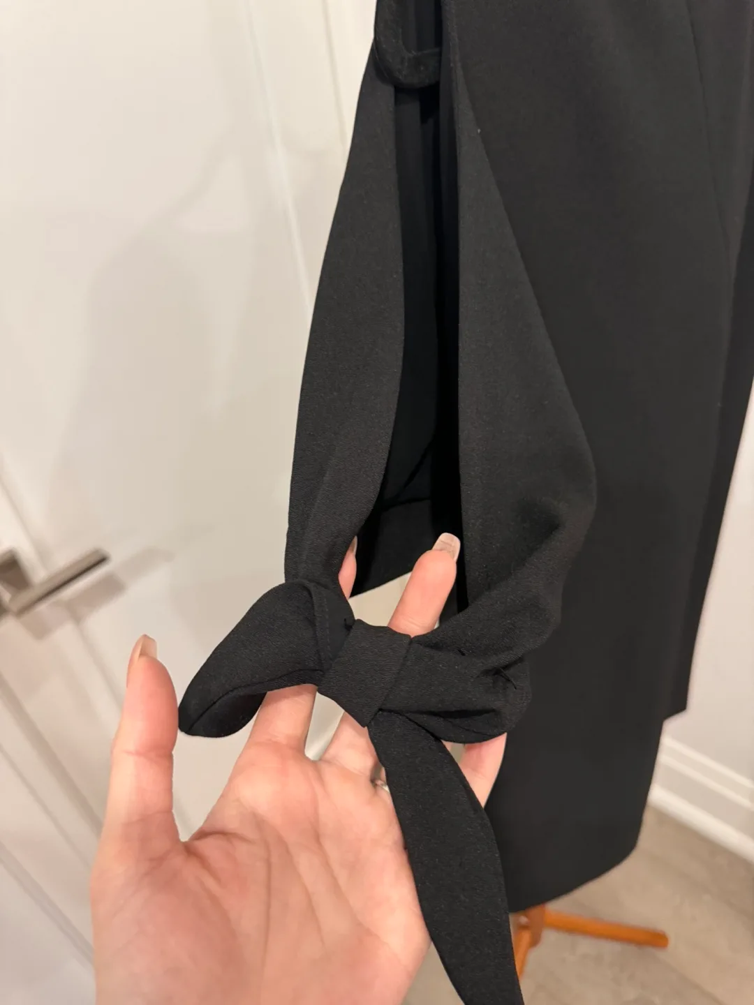 RW&CO. Black Dress with Tie Sleeves image indicator(5)