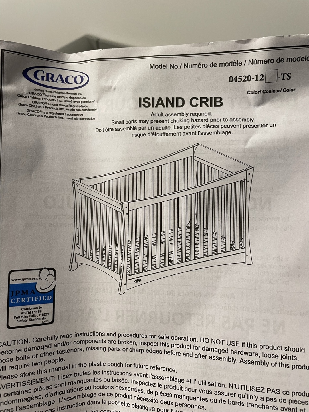 Graco Island Crib - Grey - photo 2