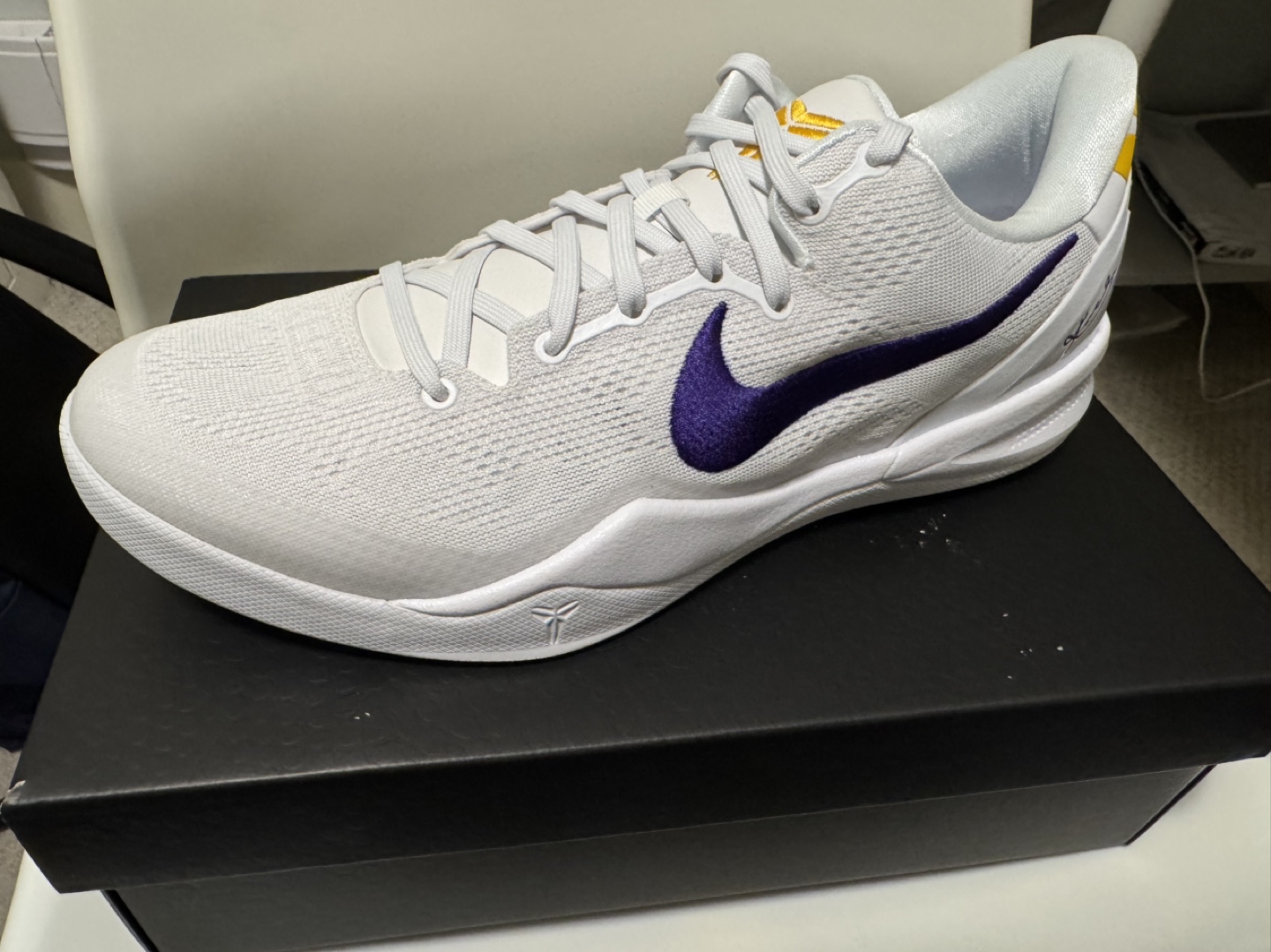 Nike Kobe 8 Protro 'White/Purple' Basketball Shoes