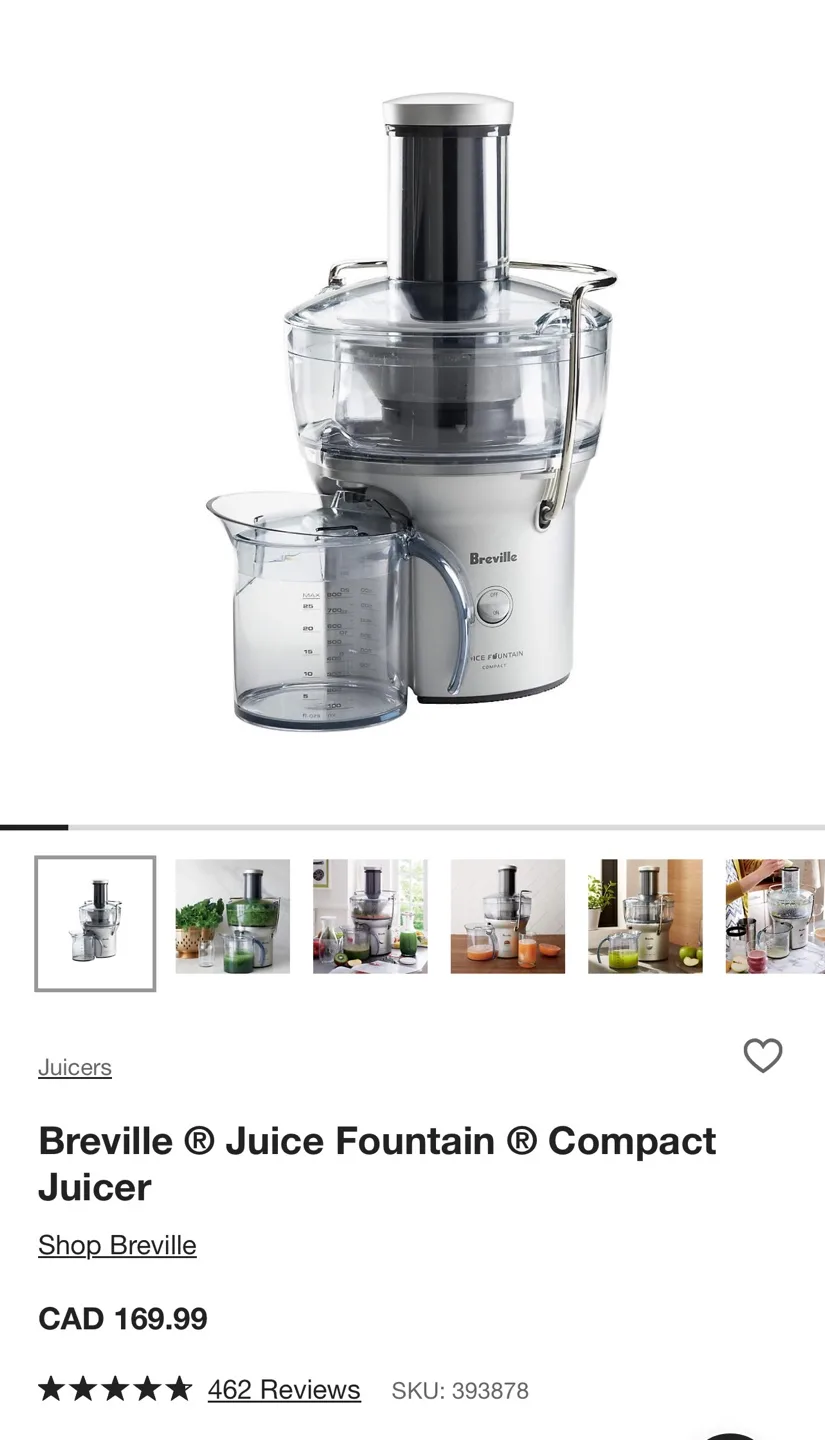 Breville Juice Fountain Compact Juicer image indicator(5)