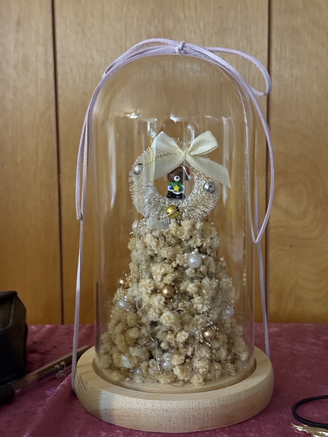 Miniature Christmas Glass Dome #ThriftyPicks