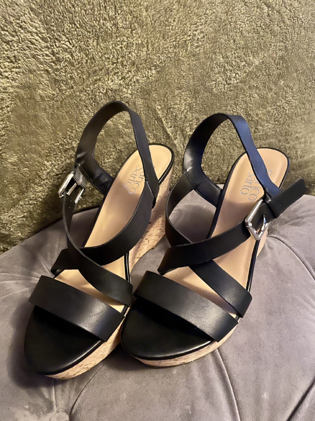 Black Wedge Sandals - photo 2