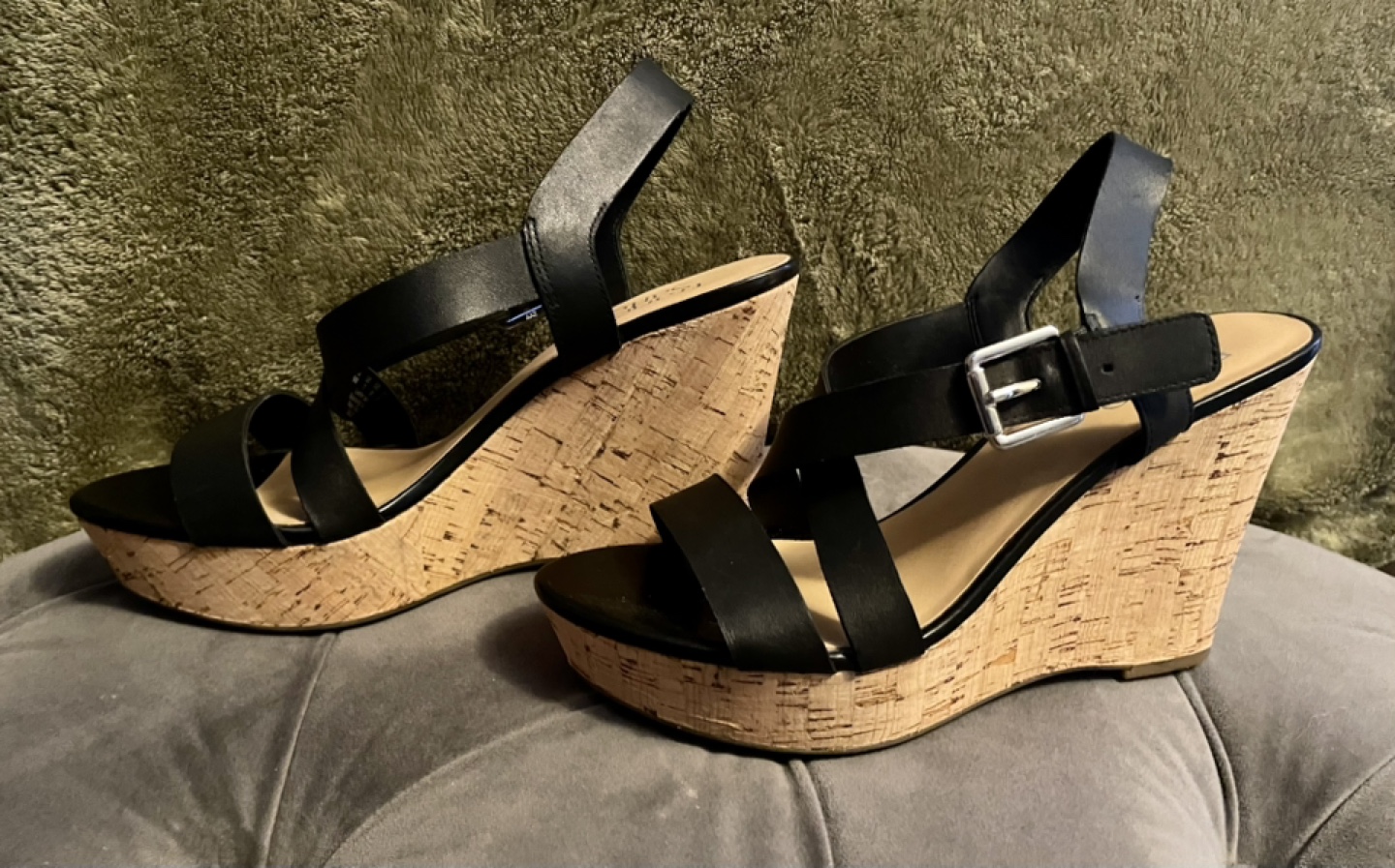 Black Wedge Sandals - photo 3