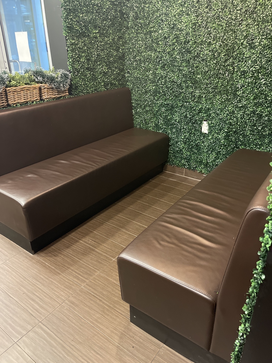 Two Brown Restaurant Booth Seats - photo 3