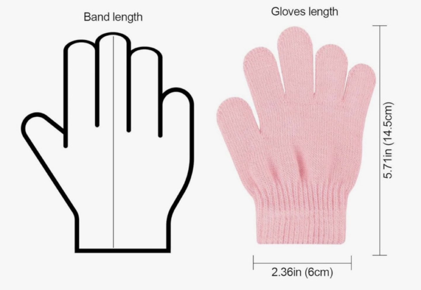 6 pairs kids magic Knitted Gloves, new - photo 3