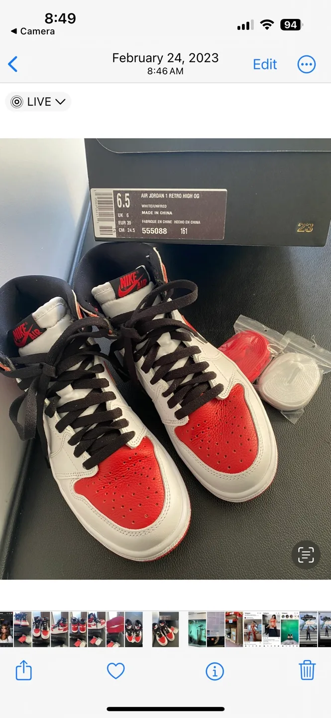 Air Jordan 1 Retro High OG Size Mens 6.5 image indicator(3)