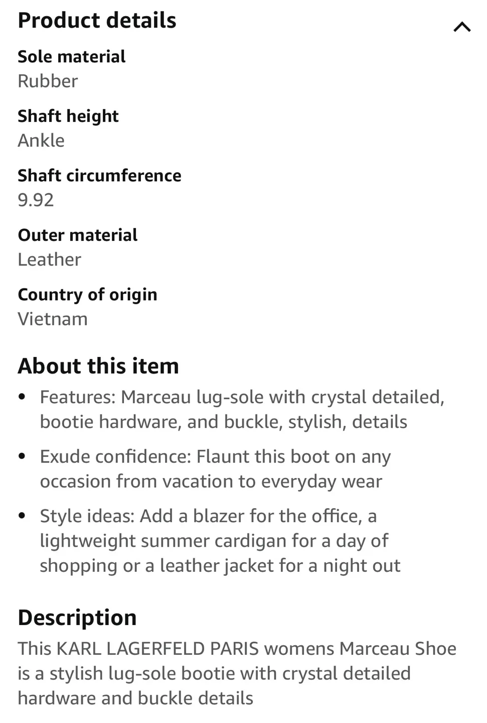 Karl Lagerfeld Paris Women's Lug-Sole Marceau Bootie Authentic image indicator(9)