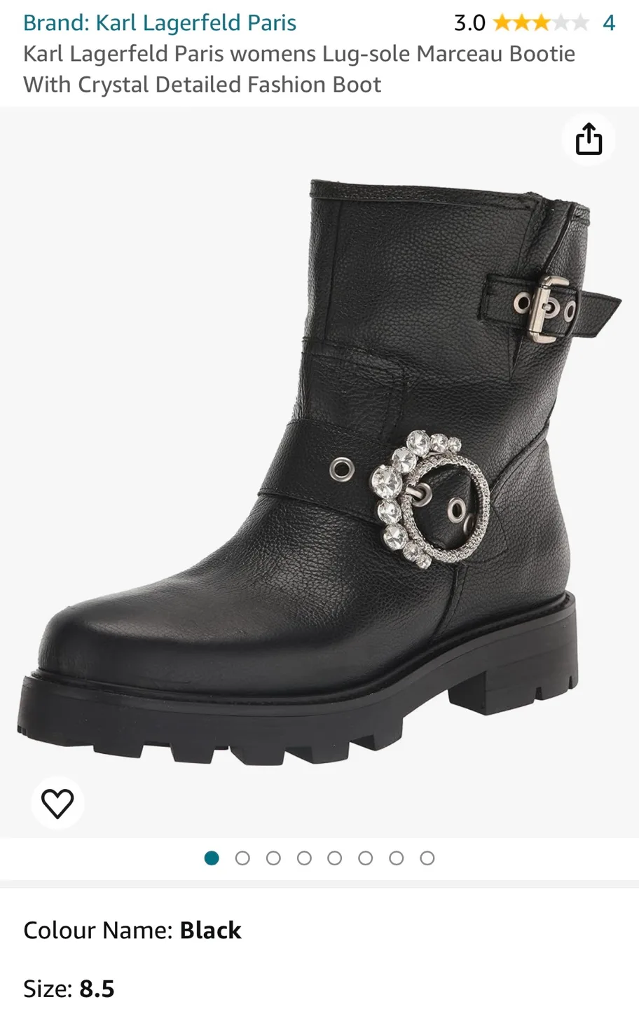 Karl Lagerfeld Paris Women's Lug-Sole Marceau Bootie Authentic image indicator(8)