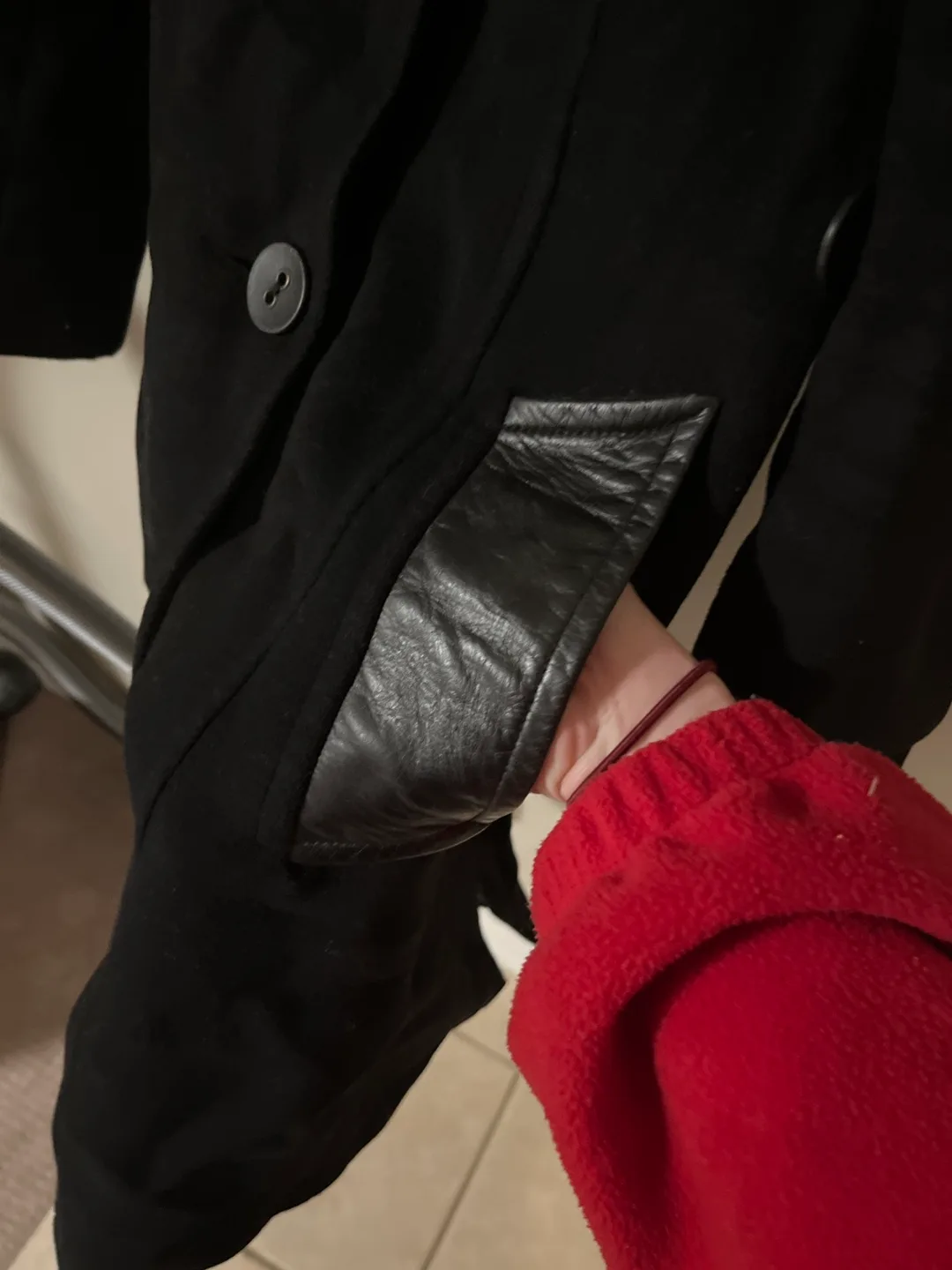 Mackage Black Wool Coat - Womens Small image indicator(6)