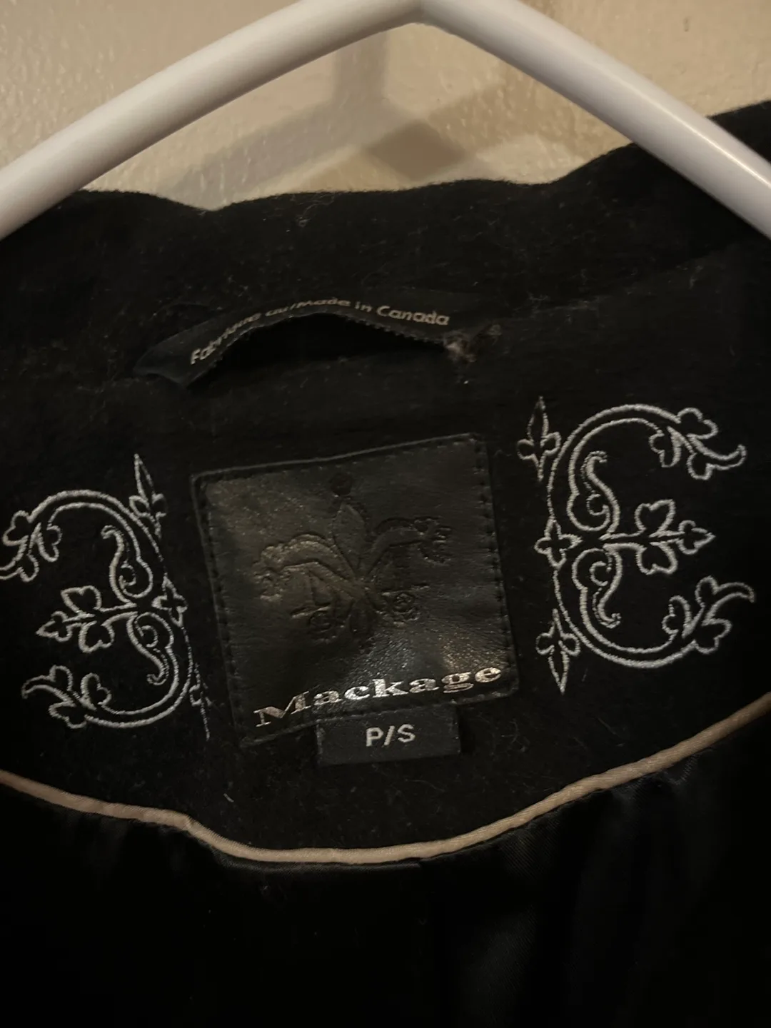 Mackage Black Wool Coat - Womens Small image indicator(4)