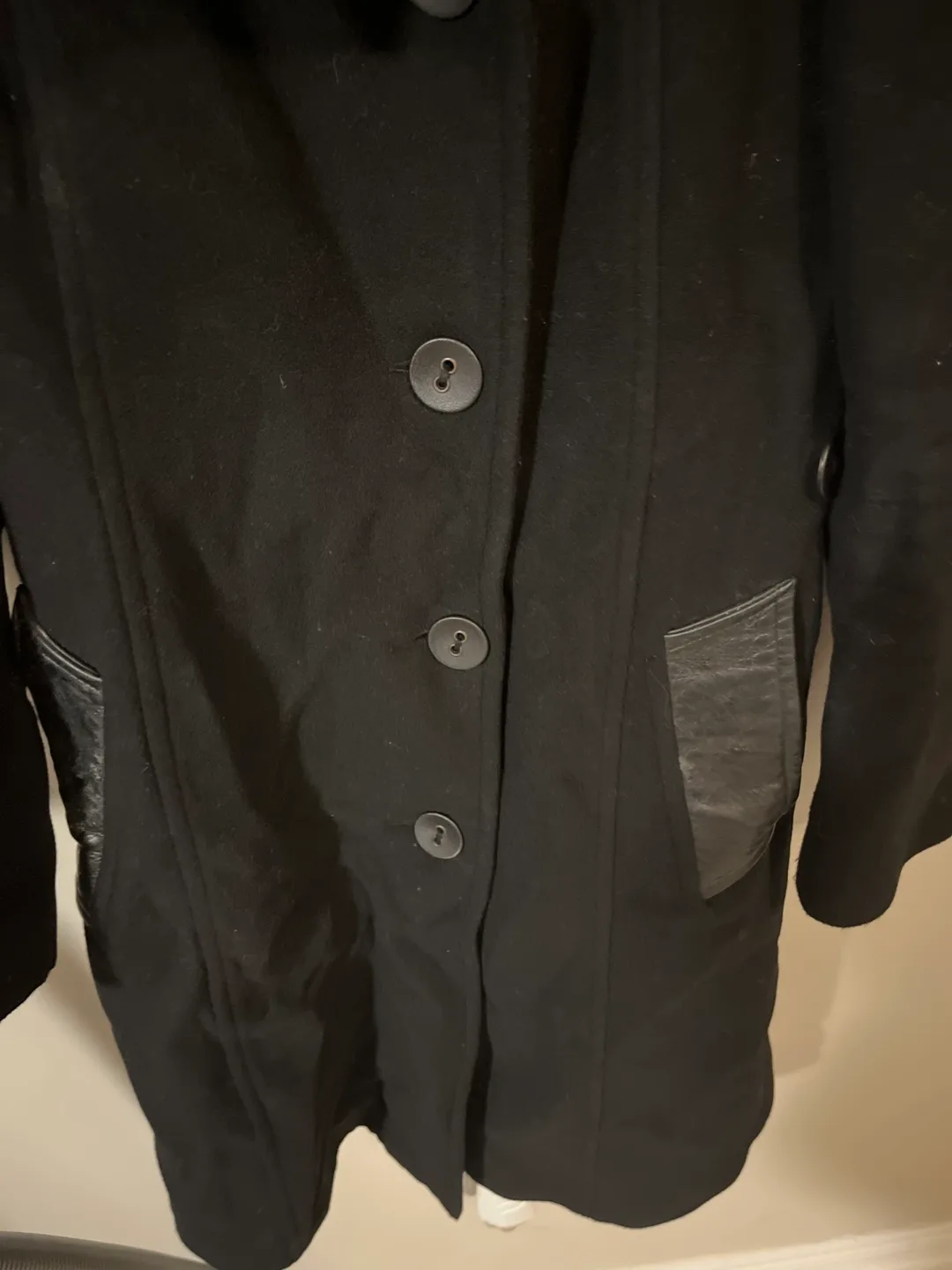 Mackage Black Wool Coat - Womens Small image indicator(7)