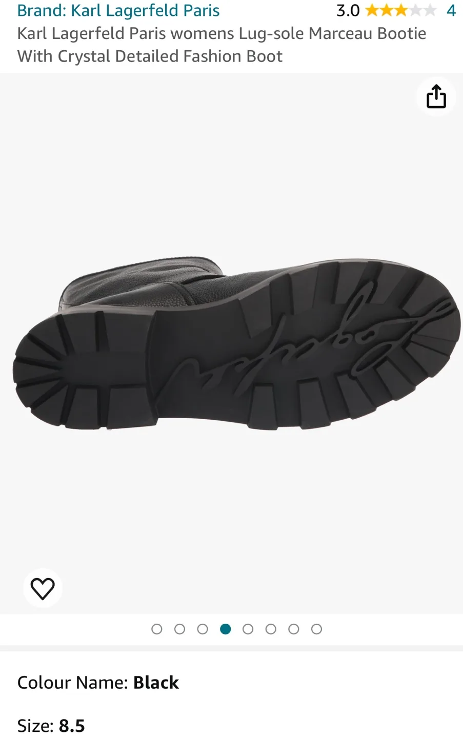 Karl Lagerfeld Paris Women's Lug-Sole Marceau Bootie Authentic image indicator(5)