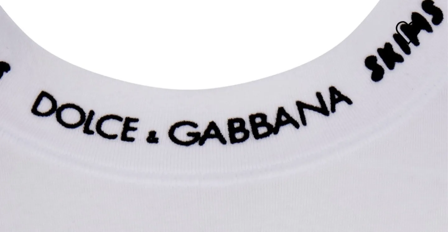 Dolce&Gabbana x Skims white Long Sleeve T-Shirt New in Box. image indicator(5)